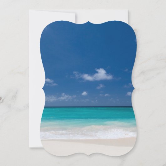 Dîner de mariage de Blue Beach Invitations (Dos)