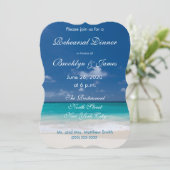 Dîner de mariage de Blue Beach Invitations (Debout devant)