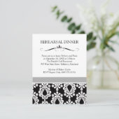 Dîner de Mariage noir et blanc Invitations (Debout devant)