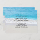 Dîner de mariage plage plage invitations plage1 (Devant / Derrière)