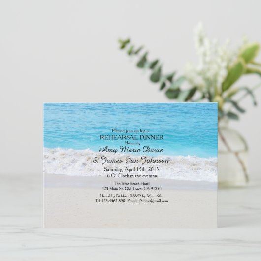 Dîner de mariage plage plage invitations plage1 (Debout devant)