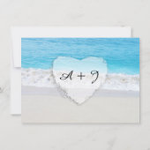 Dîner de mariage plage plage invitations plage1 (Dos)