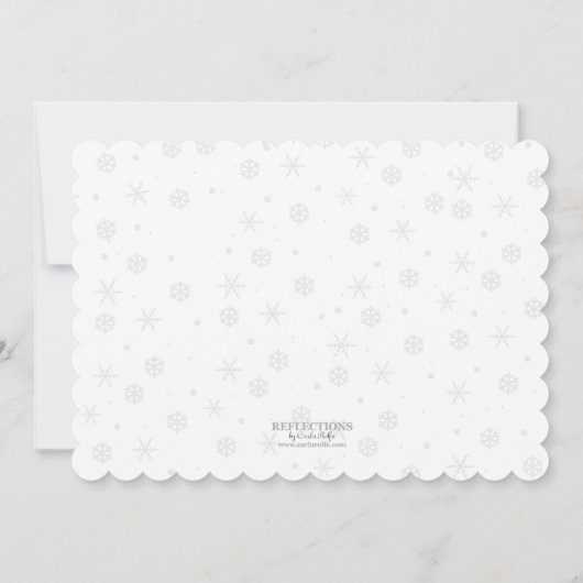 Dîner de Noël bleu chatoyant Invitation (Dos)