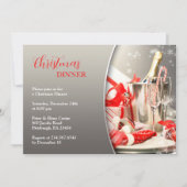 Dîner de Noël Cocktail Invitation (Devant)