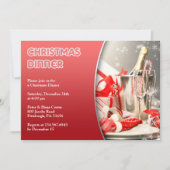 Dîner de Noël Cocktail Invitation (Devant)