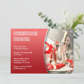 Dîner de Noël Cocktail Invitation (Debout devant)