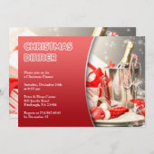 Dîner de Noël Cocktail Invitation (Devant / Derrière)