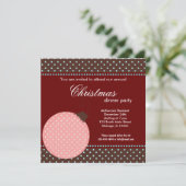 Dîner de Noël Dots Invitation (Debout devant)