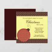 Dîner de Noël Dots Invitation (Devant / Derrière)