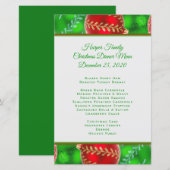 Dîner de Noël familial traditionnel Menu Modèle (Devant / Derrière)