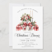 Dîner de Noël festif Invitation (Devant)