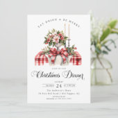 Dîner de Noël festif Invitation (Debout devant)