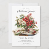 Dîner de Noël festif Invitation (Devant)