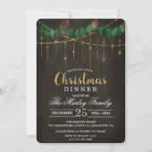 Dîner de Noël Fête Invitation (Devant)