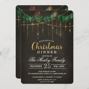 Dîner de Noël Fête Invitation