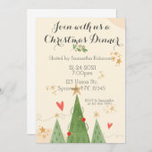 Dîner de Noël Invitation (Devant / Derrière)