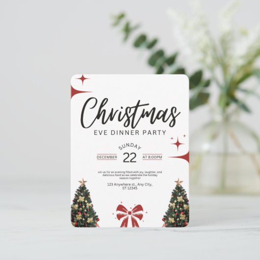 Dîner de Noël Invitation (Debout devant)