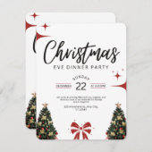 Dîner de Noël Invitation (Devant / Derrière)