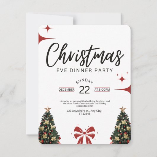 Dîner de Noël Invitation (Devant)