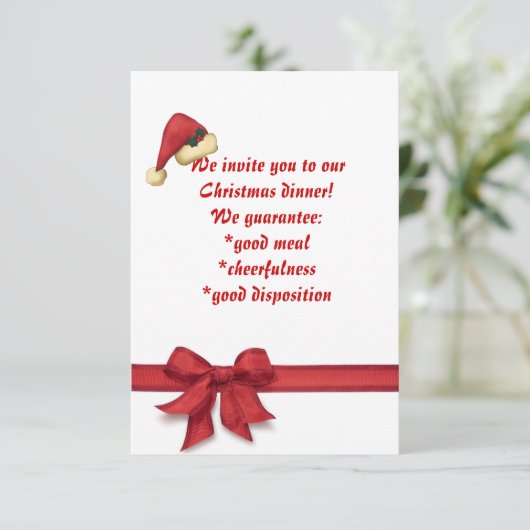 Dîner de Noël, invitation (Debout devant)