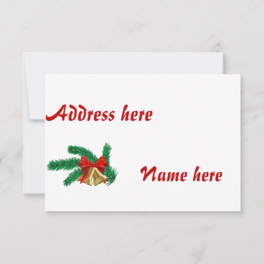 Dîner de Noël, invitation (Dos)