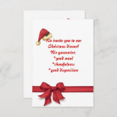 Dîner de Noël, invitation (Devant / Derrière)