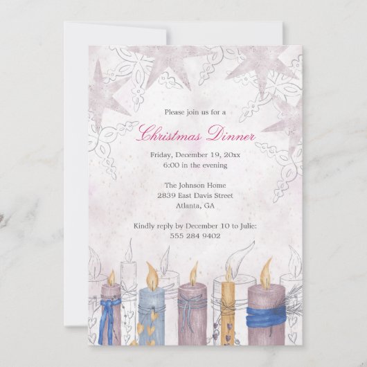 Dîner de Noël Invitation (Devant)