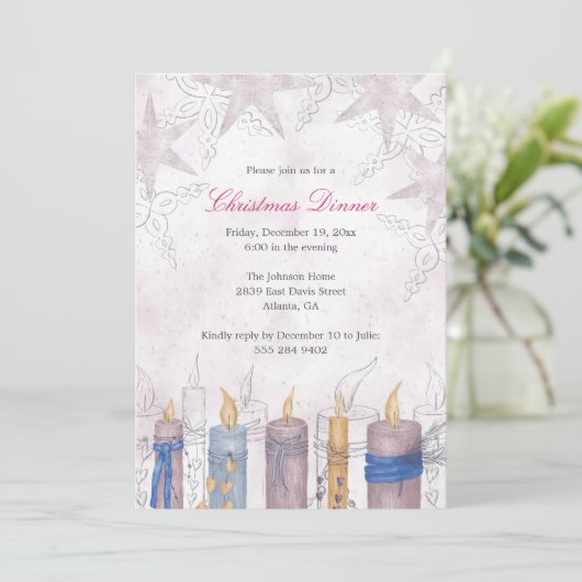 Dîner de Noël Invitation (Debout devant)