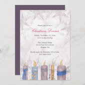 Dîner de Noël Invitation (Devant / Derrière)