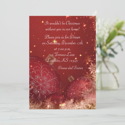 Dîner de Noël Invitation (Debout devant)