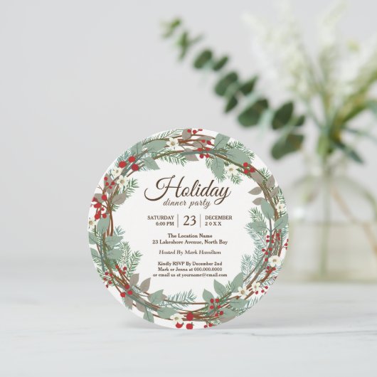 Dîner de Noël Invitation (Debout devant)