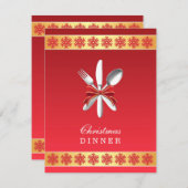 Dîner de Noël Invitation (Devant / Derrière)