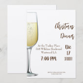 Dîner de Noël Invitation (Devant / Derrière)