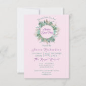 Dîner de Noël Invitation Pink Purple Mint (Devant)