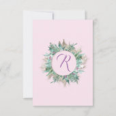Dîner de Noël Invitation Pink Purple Mint (Dos)
