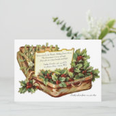 Dîner de Noël Invitation Vintage (Debout devant)