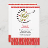 Dîner de Noël italien Invitation (Devant / Derrière)