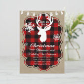 Dîner de Noël Lumberjack Invitation (Debout devant)