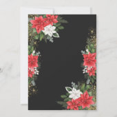 Dîner de Noël noir et or de luxe Invitation (Dos)