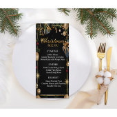 Dîner de Noël noir et or Invitation seulement