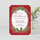 Dîner de Noël saint bouquet invitation (Debout devant)