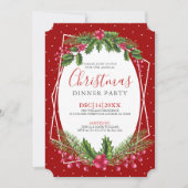 Dîner de Noël saint bouquet invitation (Devant)