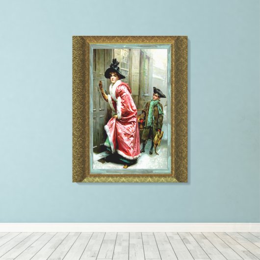 Dîner de Noël toile enveloppée (Insitu (Plancher de Bois))