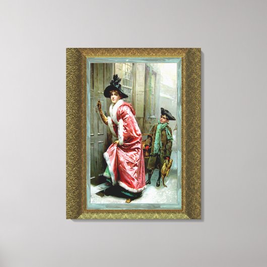 Dîner de Noël toile enveloppée (Recto)