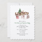 Dîner de Noël Vintage Fête Invitation (Devant)