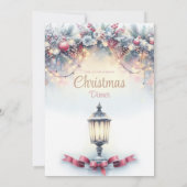 Dîner de Noël Watercolor Invitation (Dos)
