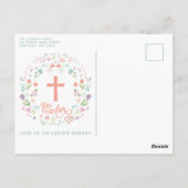 Dîner de Pâques, Brunch, Carte postale avec croix (Dos)