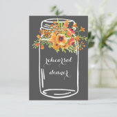 Dîner de répétition à fleurs de Mason invitations (Debout devant)