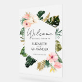 Dîner de répétition acrylique Affiche de bienvenue (Angle)