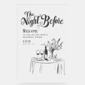 Dîner de répétition Affiche de bienvenue main tiré (Recto)